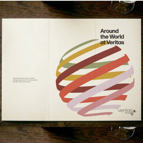 Restaurant design with the title 'Design an around the world menu!'