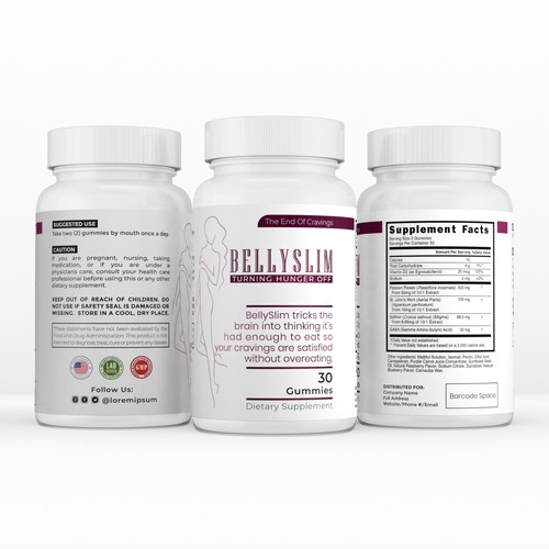 White background design with the title 'Jar packaging label'