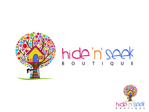 Treehouse logo with the title 'Hide 'n' Seek Boutique'