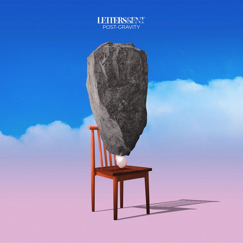 Trippy design with the title 'Album cover design for the modern rock band "Letters Sent"'