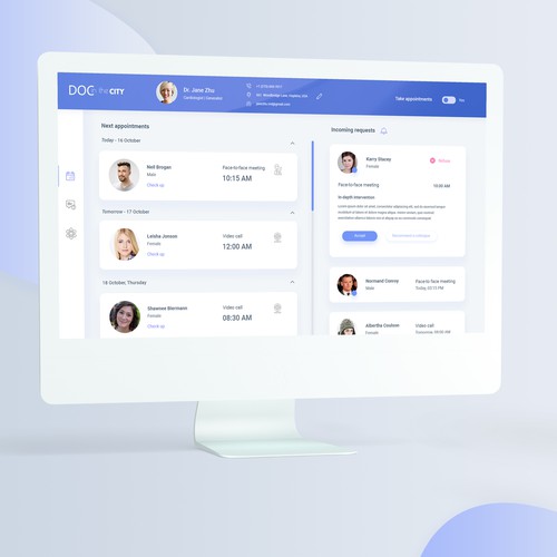 Dashboard website with the title 'DOC in the CITY'