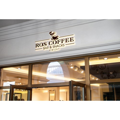 Bar logo with the title 'Ros Coffee "Bar & Snacks"'