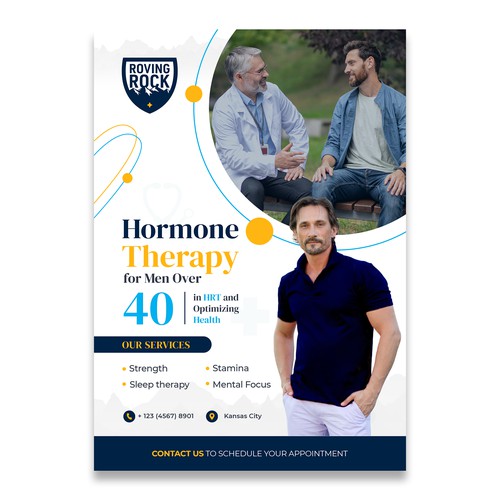 Flayer design with the title 'Hormone Therapy. Flyer Design.'