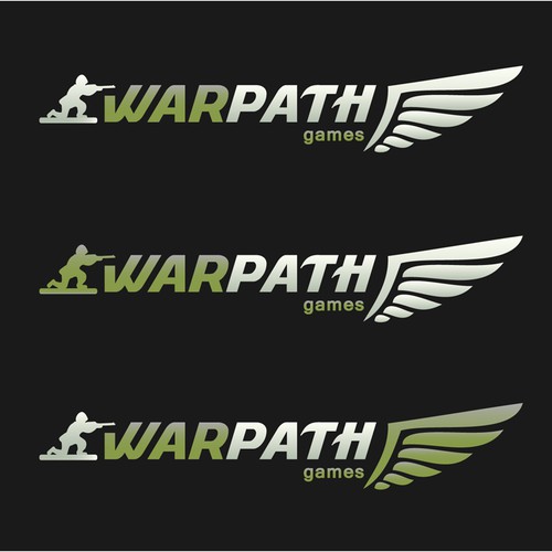 Soldier logo with the title 'WarPath Games logo'