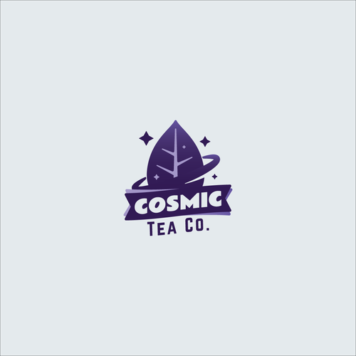 Cosmic logo with the title 'Logo concept for tea company'