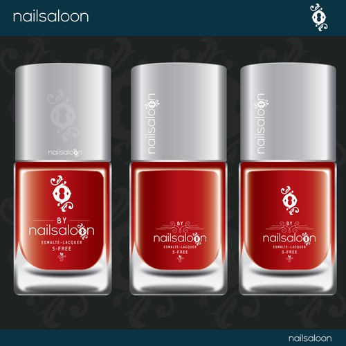 Nail polish design with the title 'Label Design'