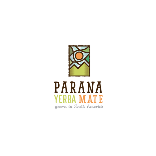 Herbal logo with the title 'Logo concept for Parana Yerba Mate'