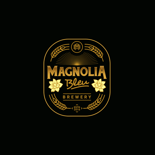 Magnolia design with the title 'Logo concept for Magnolia Bleu'