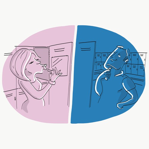 Comic artwork with the title 'Illustration for book chapter'