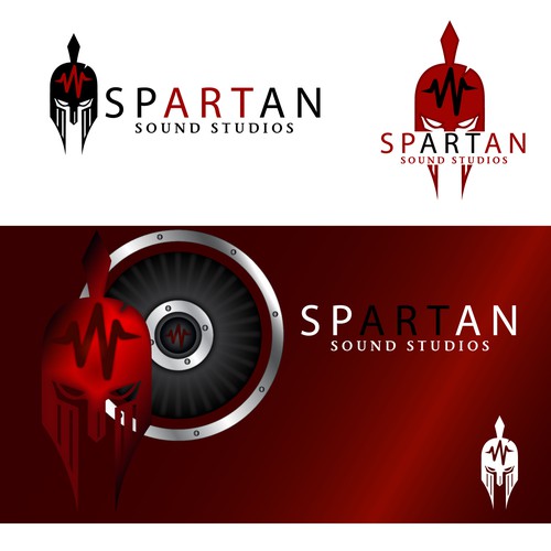 Speaker logo with the title 'Recording studio logo'