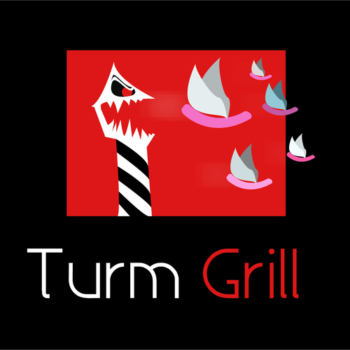 Strange logo with the title 'Odd concept for a restaurant'