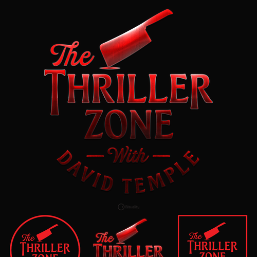 Horror logo with the title 'The Thriller Zone'