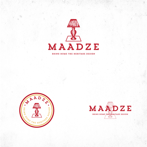 Home logo with the title 'Vintage logo for Maadze - online retailer who selling handmade reclaimed, vintage and rustic furniture and home Decor Items.'