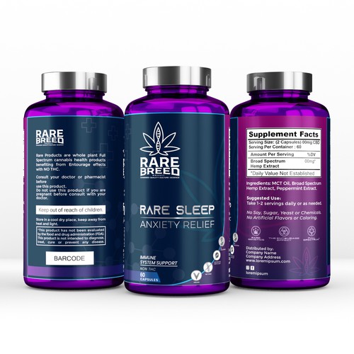 Pharmaceutical packaging with the title 'Jar packaging label'