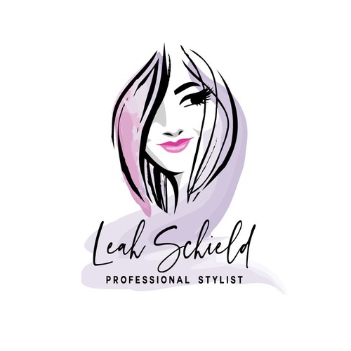 Eyelash design with the title 'logo for leah schield'