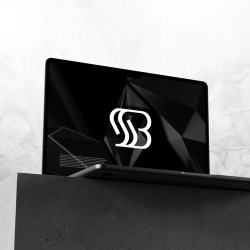 Salon brand with the title 'Creative S and B lettermark logo'