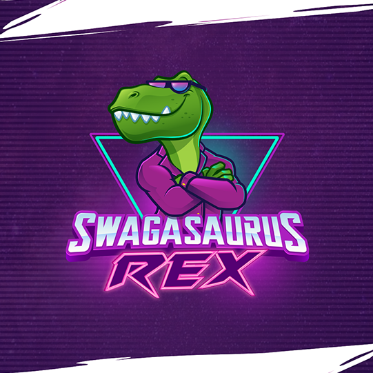 Swag design with the title 'Swagasaurus Logo & Mascot'