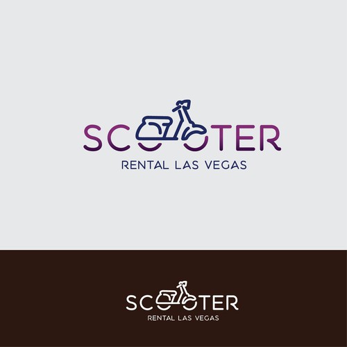 Easy logo with the title 'Logo concept for scooter rental'