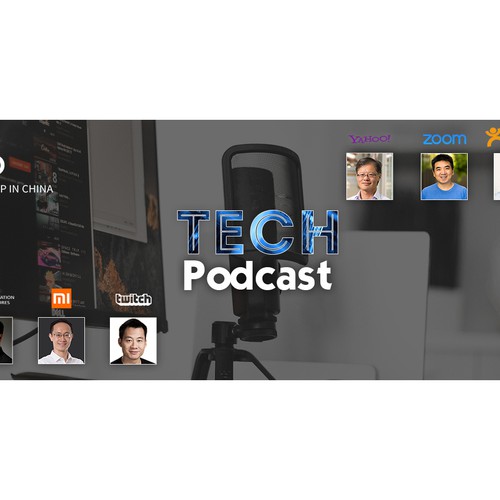 Podcast design with the title 'Twitter Hero for Tech Podcast'