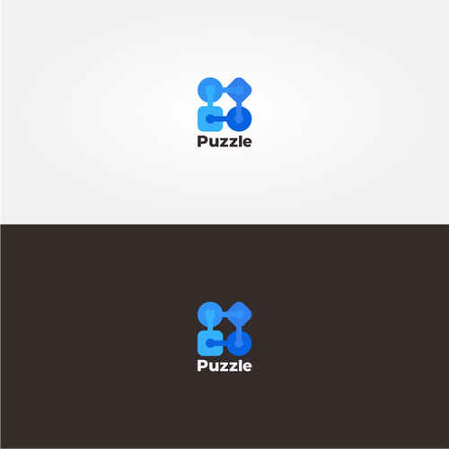 Workflow design with the title 'workflows logo concept for Puzzle'