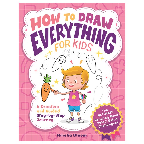 Drawing book cover with the title 'How To Draw Everything For Kids'