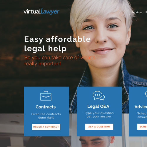 Lawyer website with the title 'Lawyer Site Service'