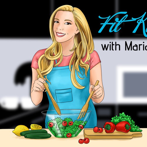 Health artwork with the title 'Healthy eating Illustration'