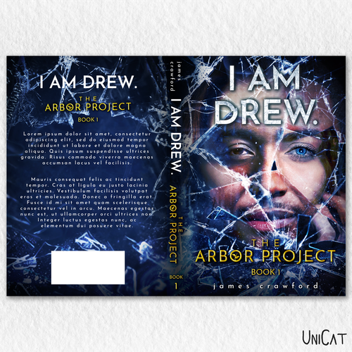 Mirror design with the title 'Sci-Fi Book Cover'