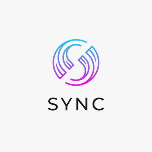 Abstract circle logo with the title 'SYNC LOGO'
