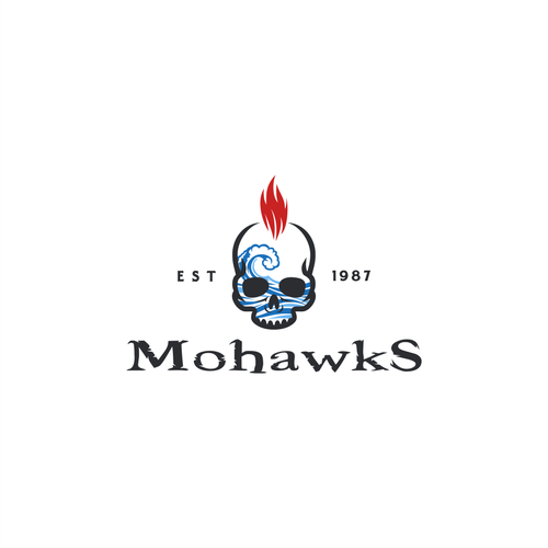 Vector logo with the title 'Mohawks'