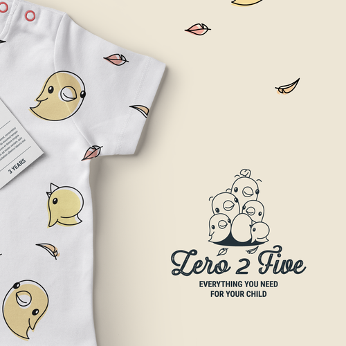 Bird logo with the title 'Zero 2 Five / logo'