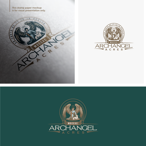 Bible logo with the title 'Logo Design for a Christian Farm'