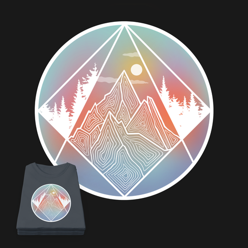 Geometric t-shirt with the title 'T-shirt Design '