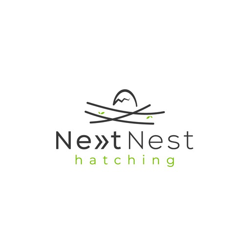 Nest logo with the title 'Nest Egg Logo'