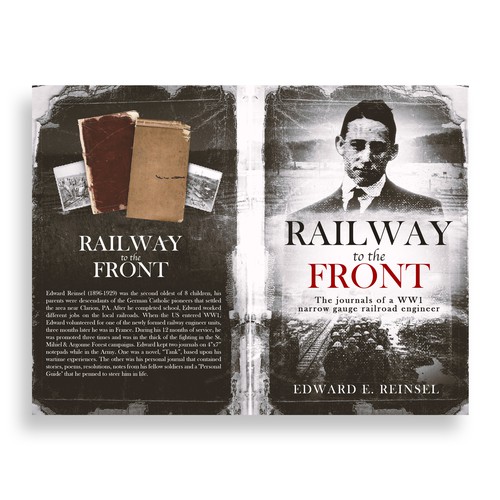 Biography book cover with the title 'Railway to the front'