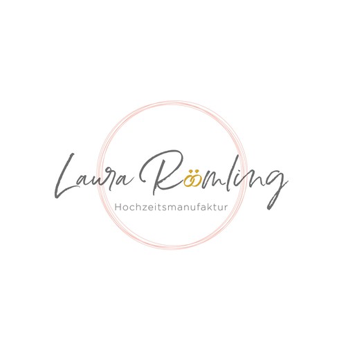 Brush lettering design with the title 'Laura Römling Hochzeitsmanufaktur'