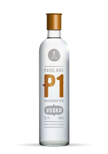 Vodka label with the title 'Label for handcrafted vodka'