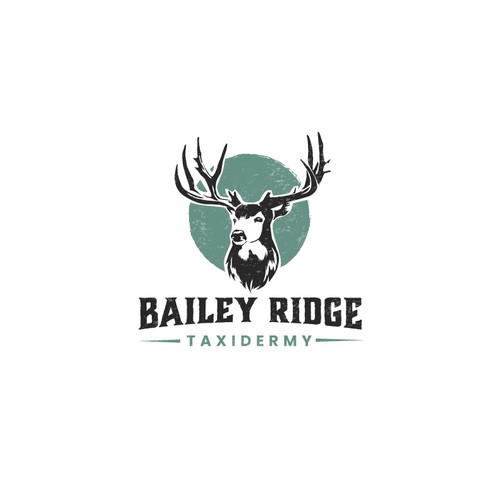 Wildlife photography logo with the title 'Bailey Ridge Taxidermy'