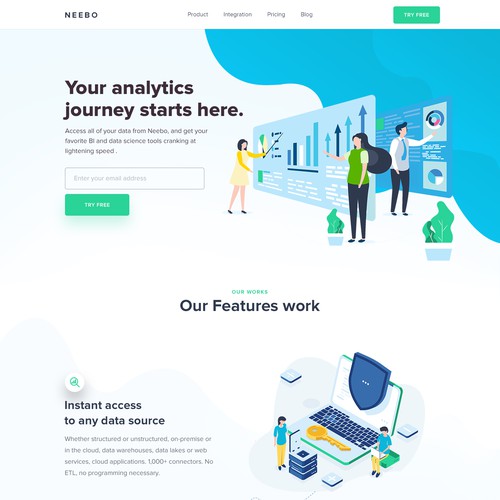 Artificial intelligence design with the title 'Neebo.ai HomePage (SKETCH files only!)'
