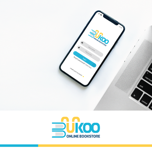 Bookstore logo with the title 'Bukoo'