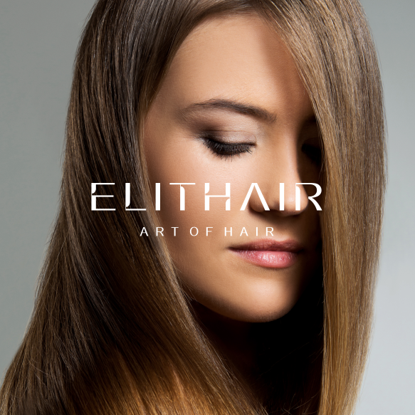 美发沙龙的标志与标题“ELITHAIR”