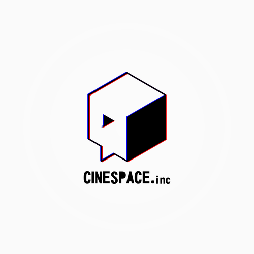 Speech bubble logo with the title 'Strong logo for Cinespace'