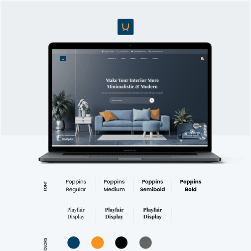 Furniture website with the title 'Furniture Website'