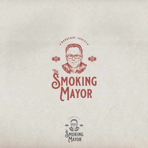 Vintage modern design with the title 'The Smoking Mayor'