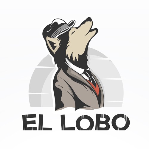 Suit design with the title '"El Lobo" Logo'