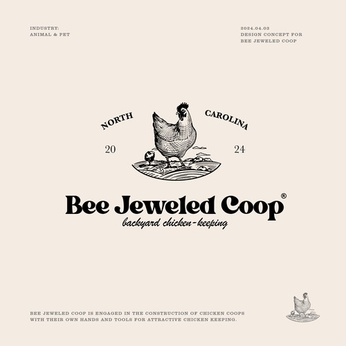 Esthetician logo with the title 'Bee Jeweled Coop'