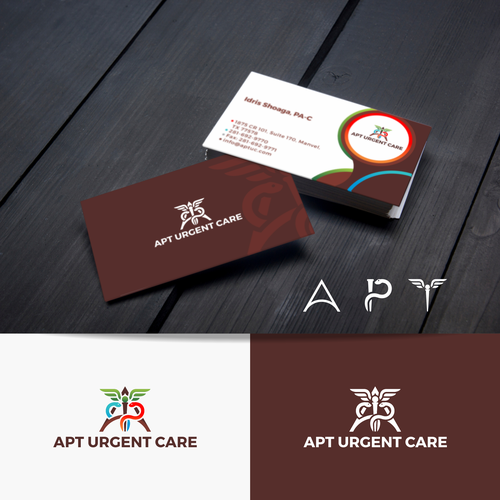 Organization design with the title 'Logo and Business Card Design for Urgent Care Organization'
