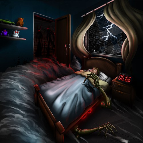 Monster artwork with the title 'Monster'