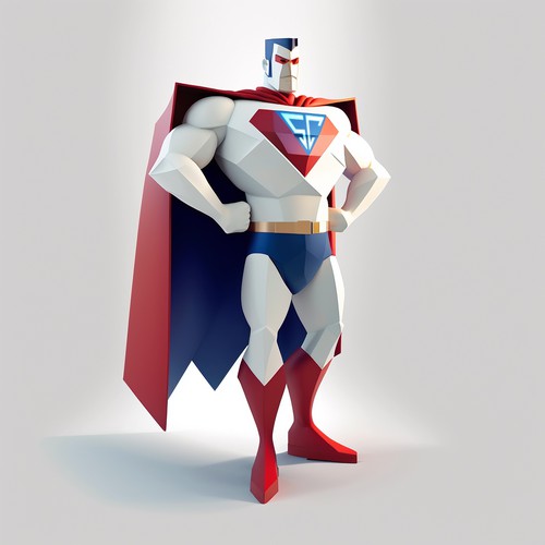 Superhero artwork with the title 'Mascot'