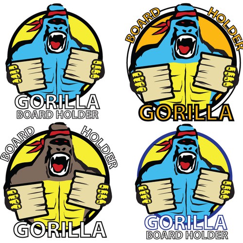 Angry logo with the title 'Gorilla logo ilustration'
